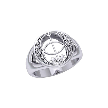 Chalice Well Silver Ring TRI052 - Jewelry